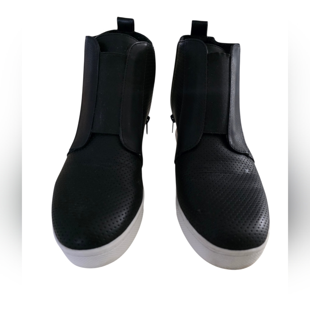 Athlefit Wedge Sneakers Womens Black Size 10